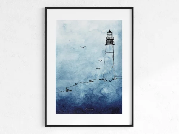 studiopardela-papeterie-affiche-aquarelle-phare-cadre-noir